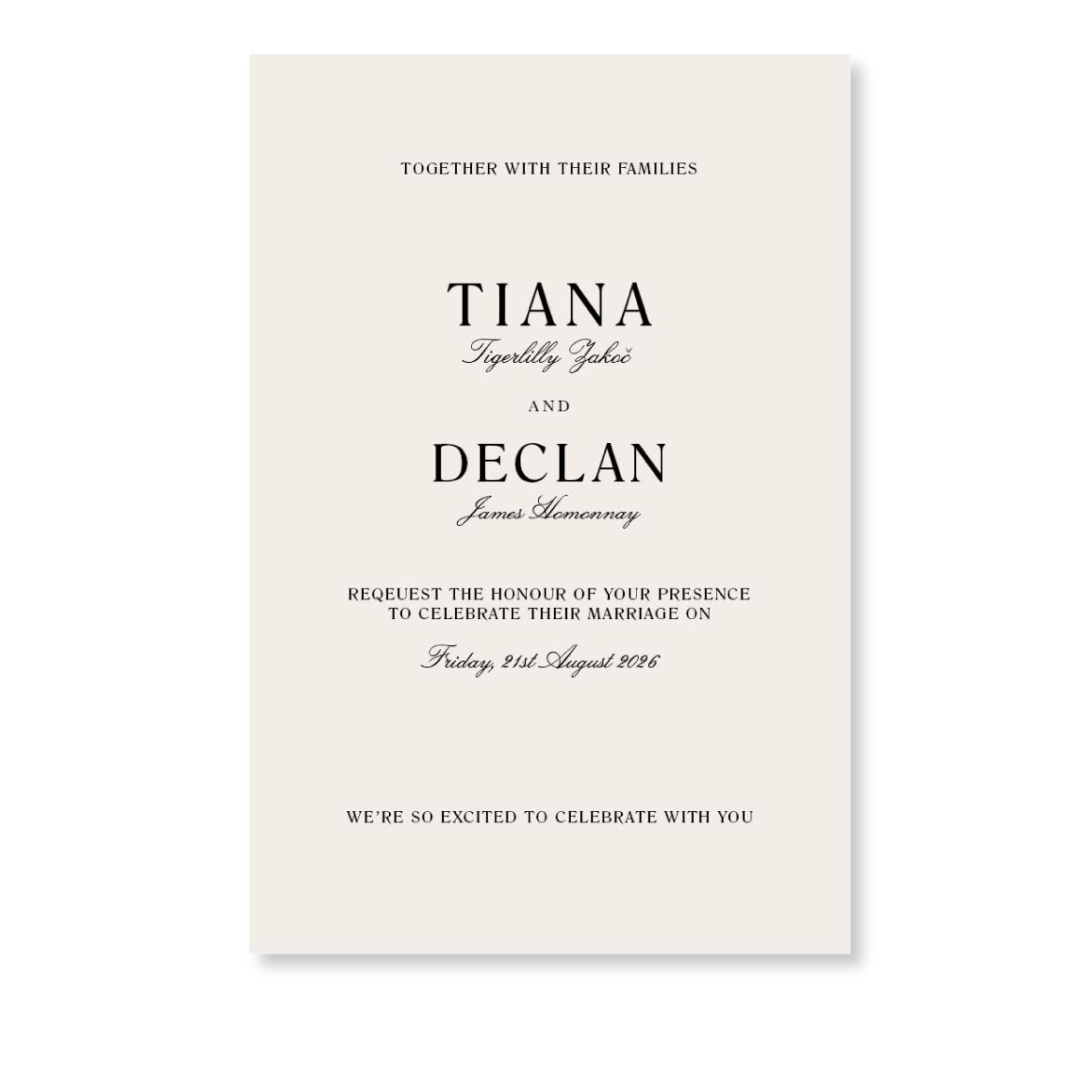 The Tigress invitation